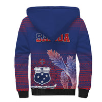 Custom Samoa 1962 Independence Day Custom Sherpa Hoodie Manuia le Aso Tuto'atasi Ula Nifo Blue Art