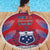 Custom Samoa 1962 Independence Day Custom Beach Blanket Manuia le Aso Tuto'atasi Ula Nifo Red Art
