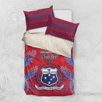 Custom Samoa 1962 Independence Day Custom Bedding Set Manuia le Aso Tuto'atasi Ula Nifo Red Art LT9 US Twin 172cm x 218cm Red - Polynesian Pride