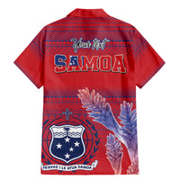 Custom Samoa 1962 Independence Day Custom Family Matching Mermaid Dress and Hawaiian Shirt Manuia le Aso Tuto'atasi Ula Nifo Red Art LT9 - Polynesian Pride