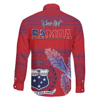 Custom Samoa 1962 Independence Day Custom Family Matching Off Shoulder Maxi Dress and Hawaiian Shirt Manuia le Aso Tuto'atasi Ula Nifo Red Art LT9 - Polynesian Pride