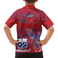 Custom Samoa 1962 Independence Day Custom Family Matching Puletasi and Hawaiian Shirt Manuia le Aso Tuto'atasi Ula Nifo Red Art LT9 - Polynesian Pride