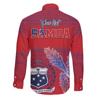 Custom Samoa 1962 Independence Day Custom Family Matching Short Sleeve Bodycon Dress and Hawaiian Shirt Manuia le Aso Tuto'atasi Ula Nifo Red Art LT9 - Polynesian Pride