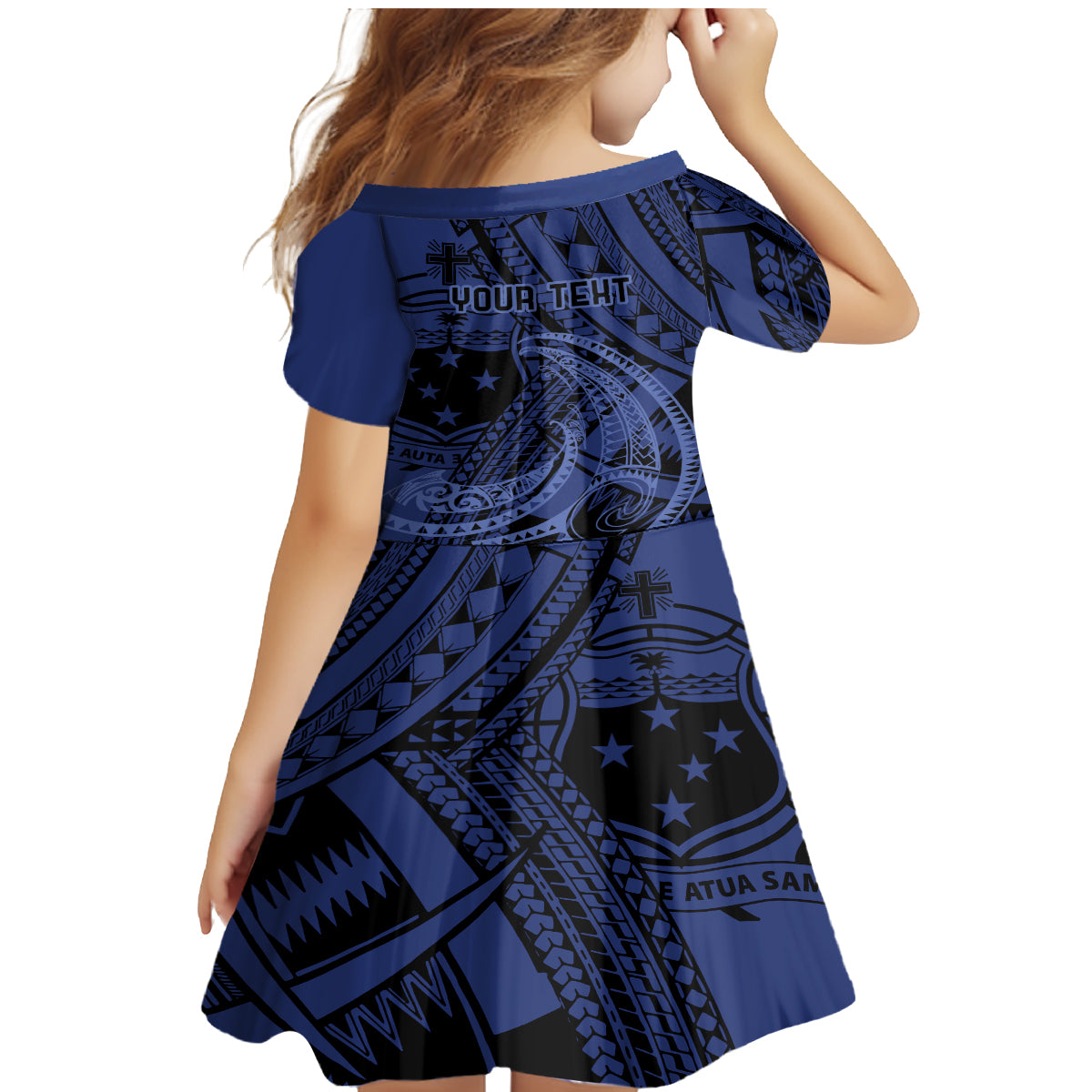Custom Samoa 62nd Manuia le Aso Tuto'atasi Family Matching Mermaid Dress and Hawaiian Shirt Samoan Tatau Blue Art LT9 - Polynesian Pride