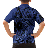 Custom Samoa 62nd Manuia le Aso Tuto'atasi Family Matching Off Shoulder Maxi Dress and Hawaiian Shirt Samoan Tatau Blue Art LT9 - Polynesian Pride