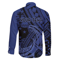 Custom Samoa 62nd Manuia le Aso Tuto'atasi Family Matching Short Sleeve Bodycon Dress and Hawaiian Shirt Samoan Tatau Blue Art LT9 - Polynesian Pride