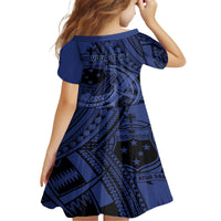 Custom Samoa 62nd Manuia le Aso Tuto'atasi Family Matching Tank Maxi Dress and Hawaiian Shirt Samoan Tatau Blue Art LT9 - Polynesian Pride