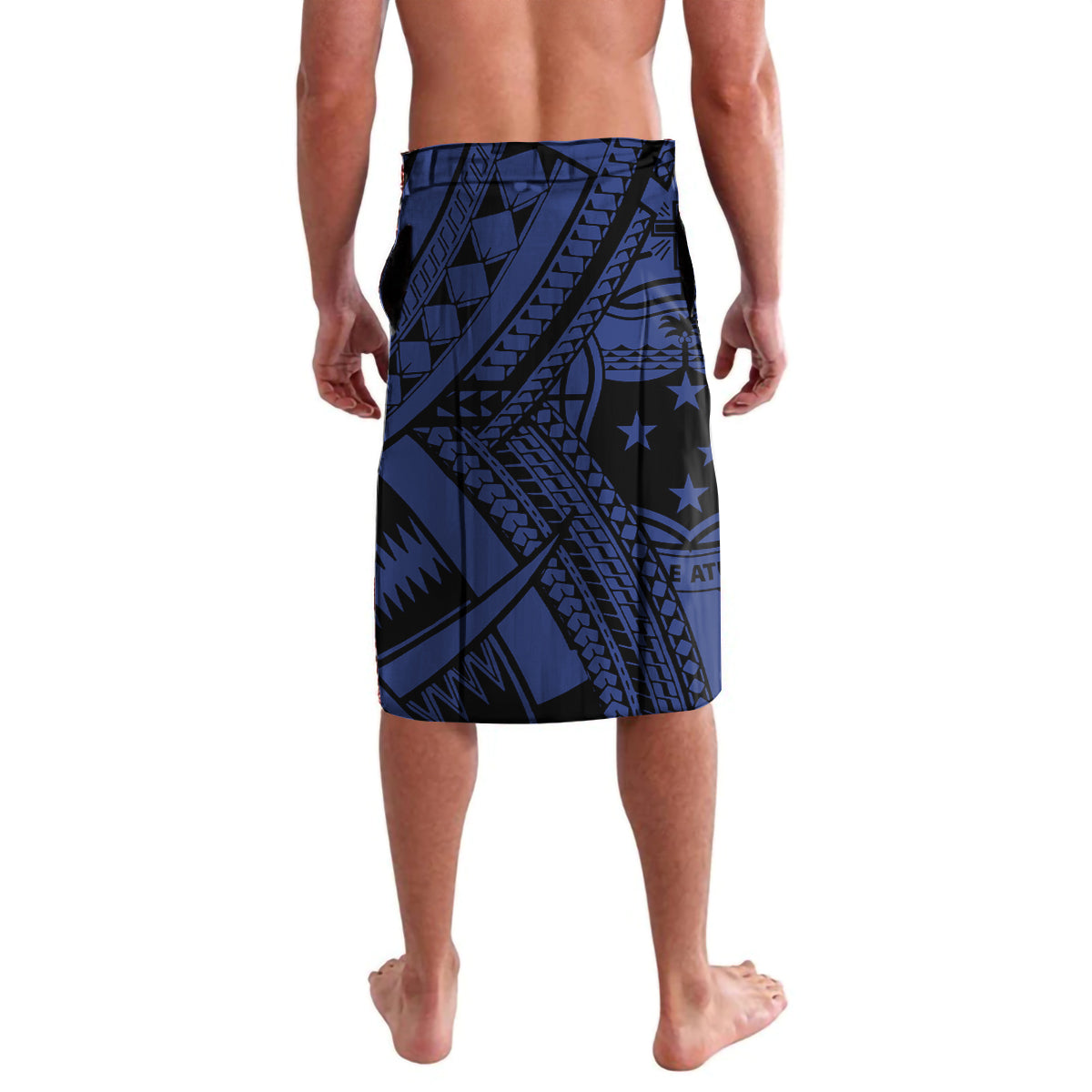 Custom Samoa 62nd Manuia le Aso Tuto'atasi Lavalava Samoan Tatau Blue Art