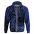 Custom Samoa 62nd Manuia le Aso Tuto'atasi Zip Hoodie Samoan Tatau Blue Art