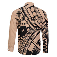 Custom Samoa Manuia le 62 Tausaga O le Tutoatasi Family Matching Off The Shoulder Long Sleeve Dress and Hawaiian Shirt Samoan Tatau Beige Art LT9 - Polynesian Pride
