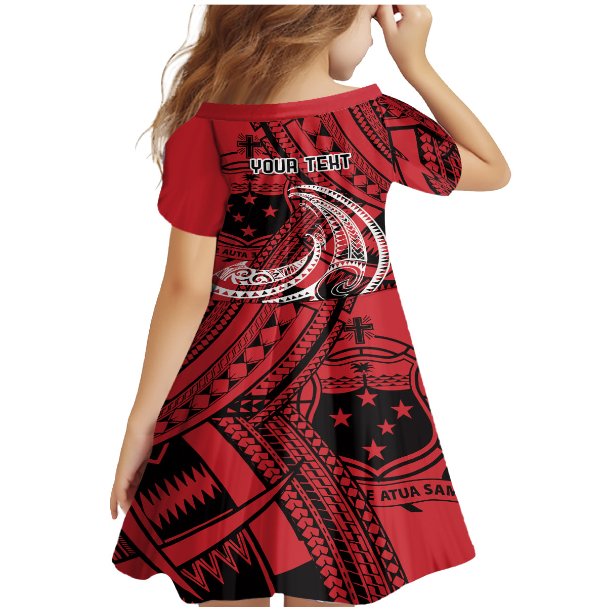 Custom Samoa Manuia le 62 Tausaga O le Tutoatasi Family Matching Mermaid Dress and Hawaiian Shirt Samoan Tatau Red Art LT9 - Polynesian Pride