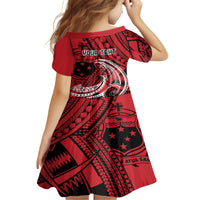 Custom Samoa Manuia le 62 Tausaga O le Tutoatasi Family Matching Off The Shoulder Long Sleeve Dress and Hawaiian Shirt Samoan Tatau Red Art LT9 - Polynesian Pride