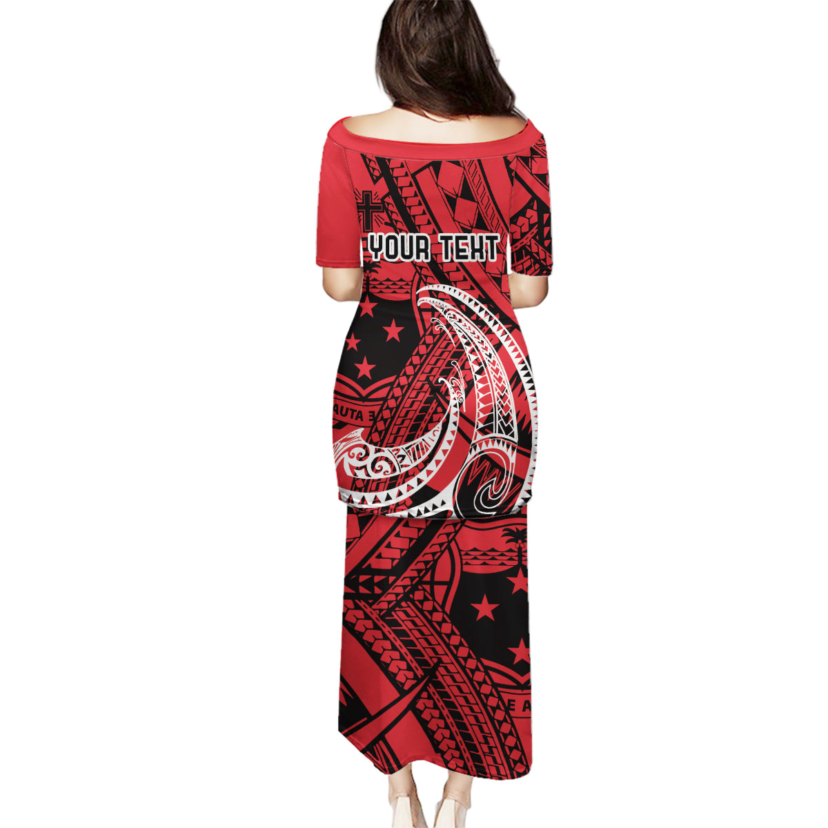 Custom Samoa Manuia le 62 Tausaga O le Tutoatasi Family Matching Puletasi and Hawaiian Shirt Samoan Tatau Red Art LT9 - Polynesian Pride