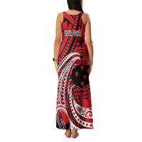 Custom Samoa Manuia le 62 Tausaga O le Tutoatasi Family Matching Tank Maxi Dress and Hawaiian Shirt Samoan Tatau Red Art LT9 - Polynesian Pride