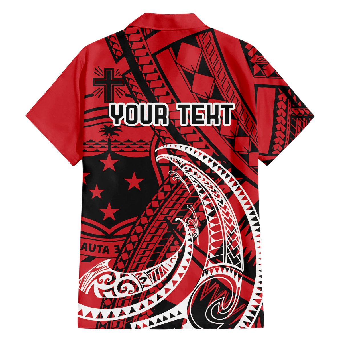 Custom Samoa Manuia le 62 Tausaga O le Tuto’atasi Hawaiian Shirt Samoan Tatau Red Art