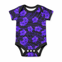 Polynesian Pride Hawaii Style With Hibiscus Baby Onesie Blue LT9 Blue - Polynesian Pride