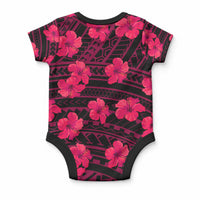 Polynesian Pride Hawaii Style With Hibiscus Baby Onesie Pink LT9 - Polynesian Pride