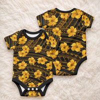 Polynesian Pride Hawaii Style With Hibiscus Baby Onesie Yellow LT9 - Polynesian Pride