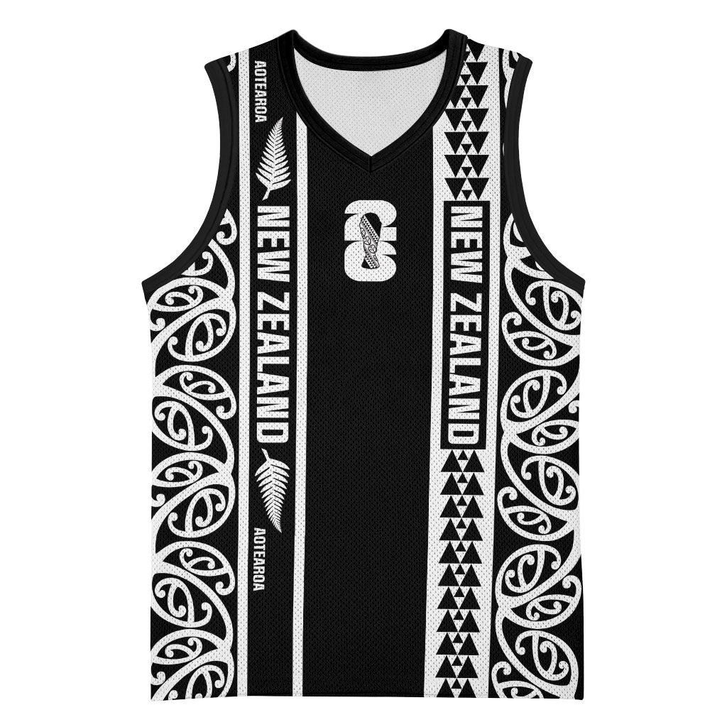 Custom New Zealand Football White Fern Supporter Basketball Jersey