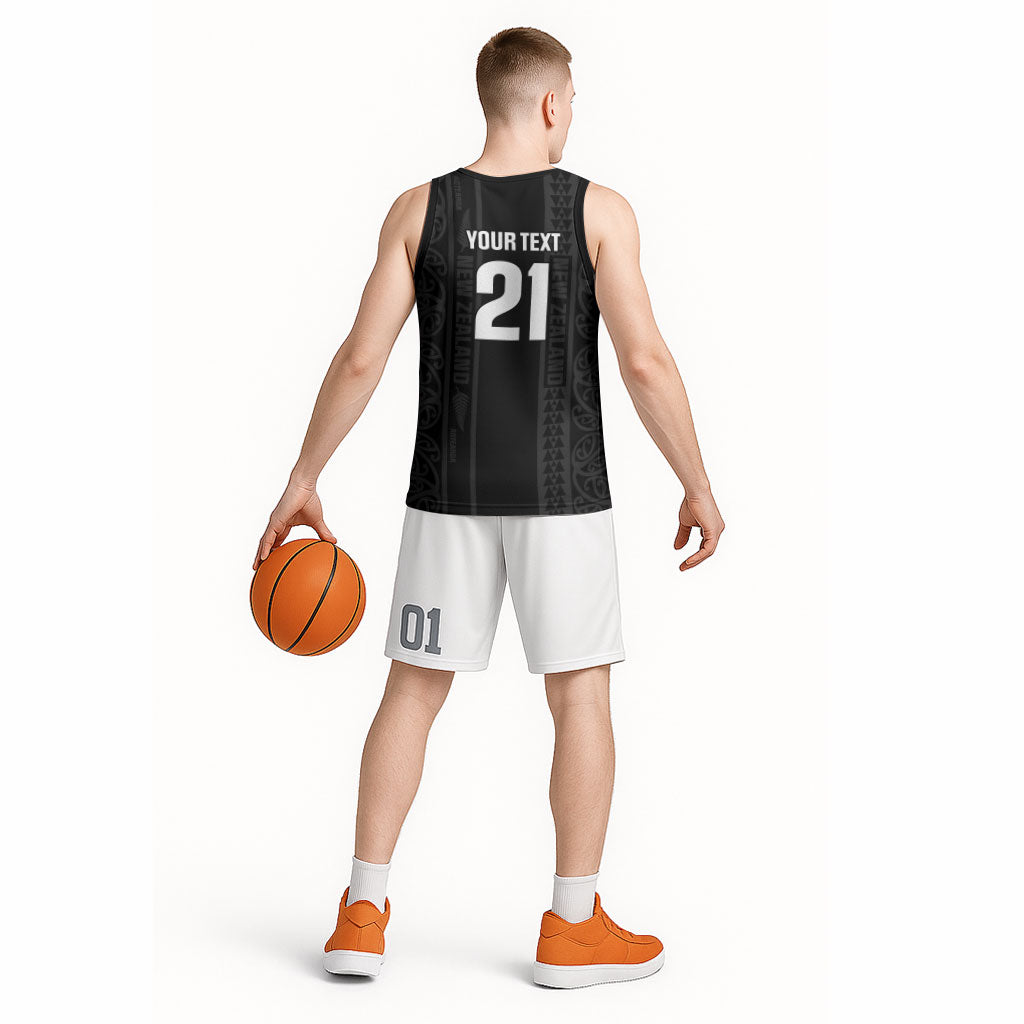 Custom New Zealand Football White Fern Supporter Basketball Jersey