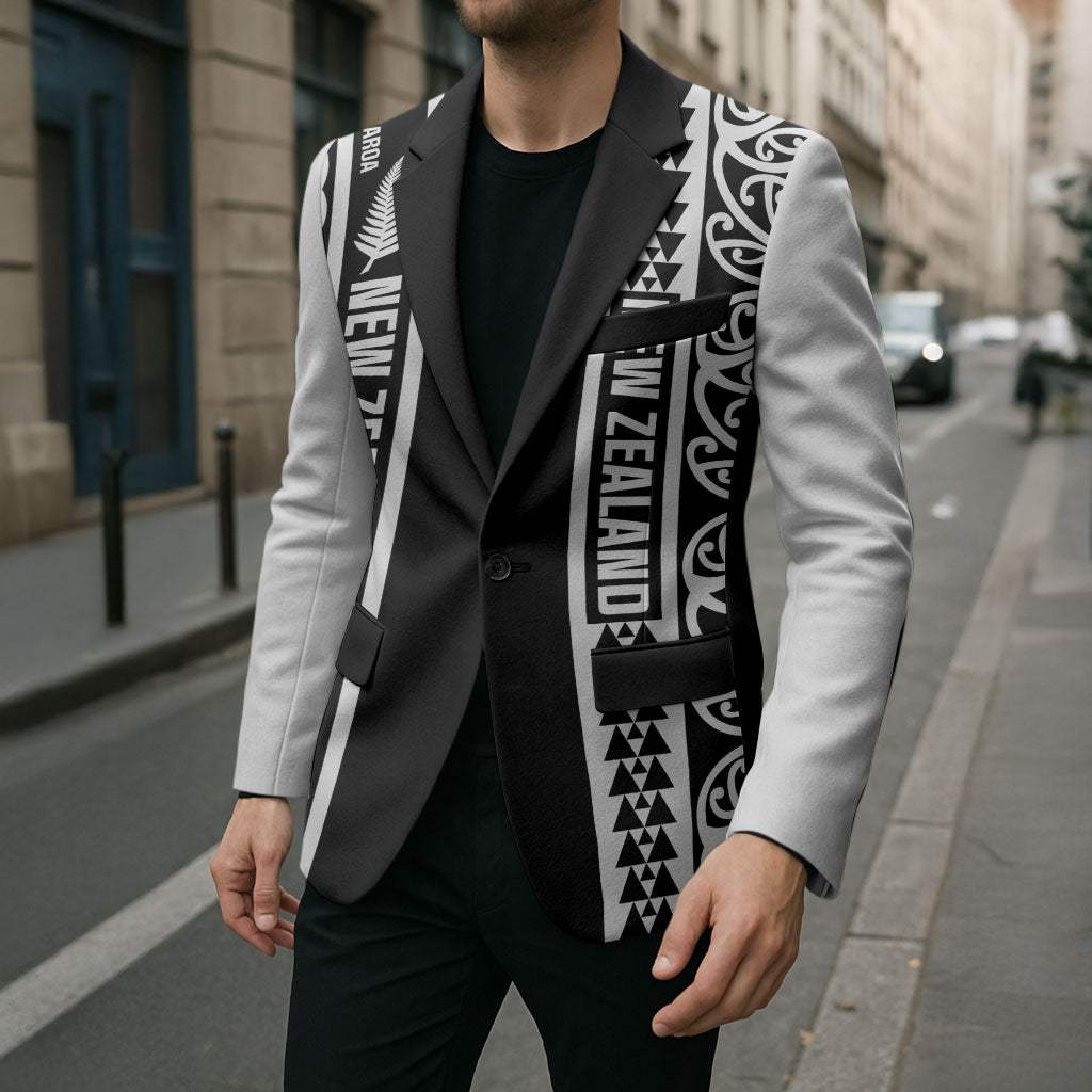 Custom New Zealand Football White Fern Supporter Blazer LT9 - Polynesian Pride