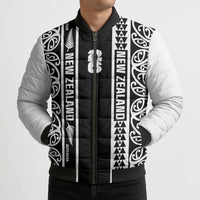Custom New Zealand Football White Fern Supporter Bomber Puffer Jacket