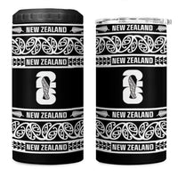 New Zealand Football White Fern Supporter 4 in 1 Can Cooler Tumbler LT9 One Size: 16 oz Black - Polynesian Pride