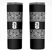 New Zealand Football White Fern Supporter Skinny Tumbler LT9 Black - Polynesian Pride