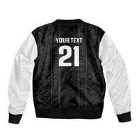 Custom New Zealand Football White Fern Supporter Sleeve Zip Bomber Jacket