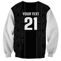 Custom New Zealand Football White Fern Supporter Sweatshirt LT9 - Polynesian Pride