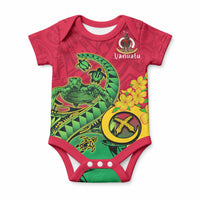 Vanuatu Islands Baby Onesie Polynesian Tattoo and Sea Turtle LT9 Green - Polynesian Pride