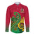 Vanuatu Islands Long Sleeve Button Shirt Polynesian Tattoo and Sea Turtle LT9 Unisex Green - Polynesian Pride