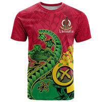 Vanuatu Islands T Shirt Polynesian Tattoo and Sea Turtle LT9 Green - Polynesian Pride