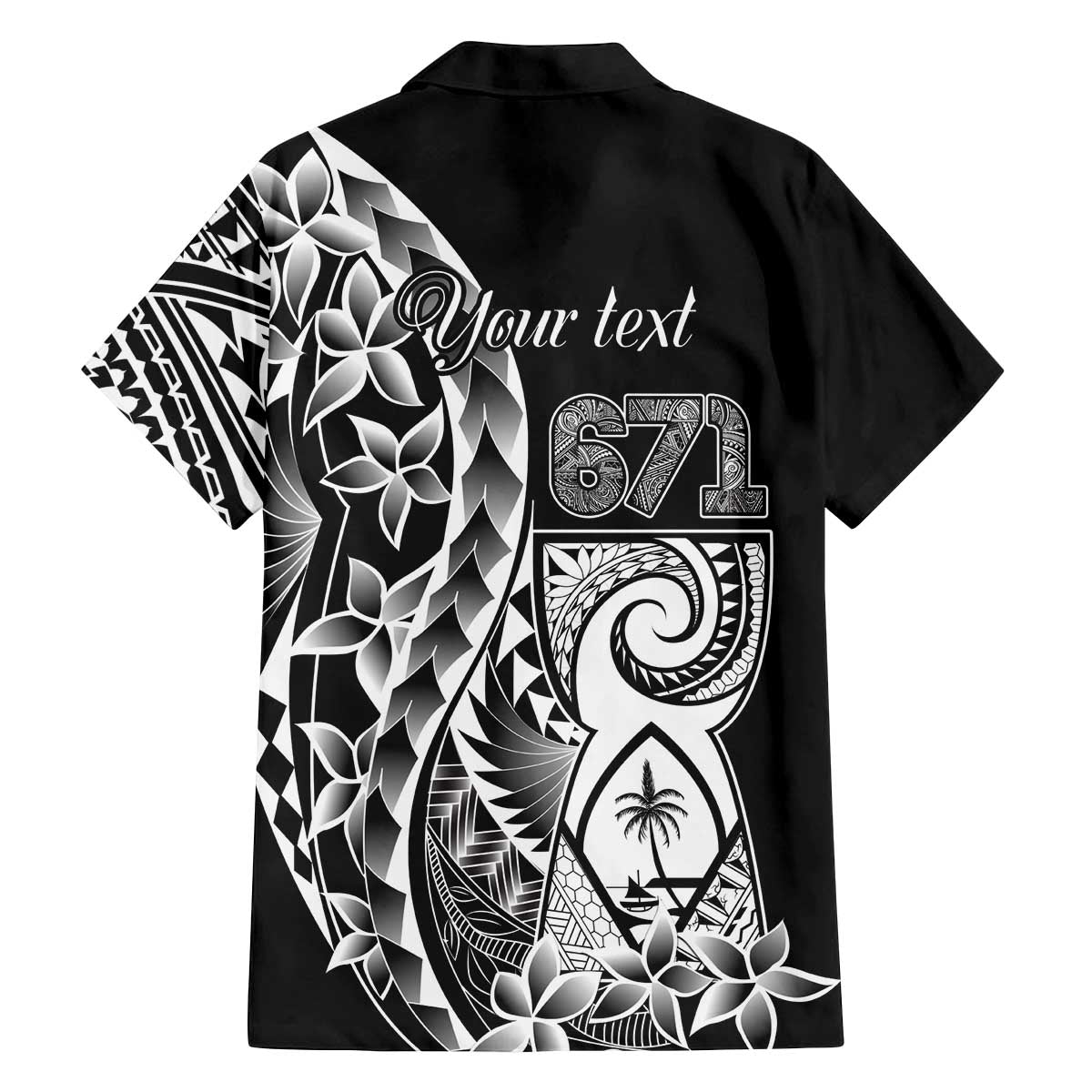 671 Guam Personalised Family Matching Off The Shoulder Long Sleeve Dress and Hawaiian Shirt Latte Stone Tribal LT9 - Polynesian Pride
