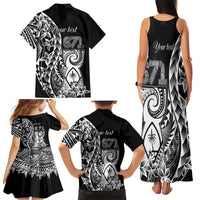 671 Guam Personalised Family Matching Tank Maxi Dress and Hawaiian Shirt Latte Stone Tribal LT9 - Polynesian Pride