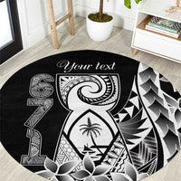 671 Guam Personalised Round Carpet Latte Stone Tribal
