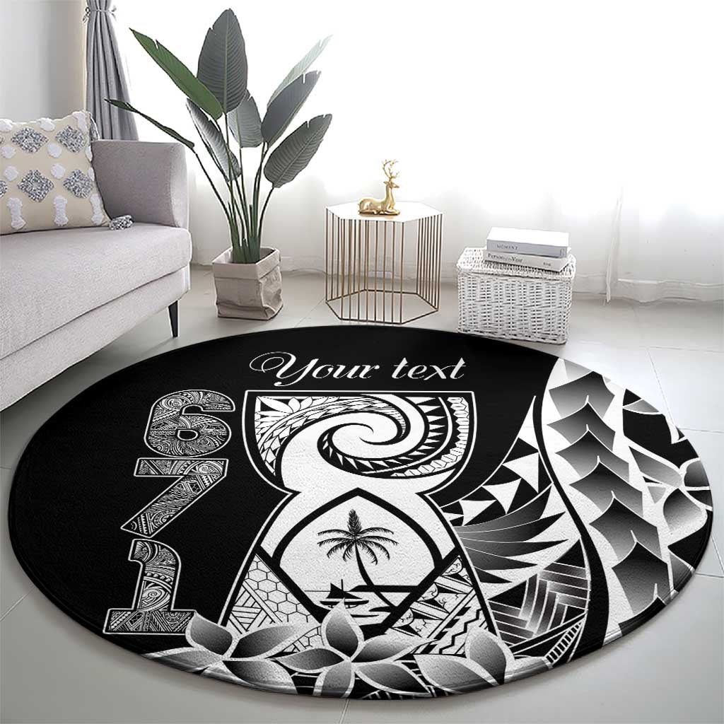 671 Guam Personalised Round Carpet Latte Stone Tribal