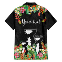 671 Guam Personalised Family Matching Off The Shoulder Long Sleeve Dress and Hawaiian Shirt Latte Stone and Tropical Flowers LT9 - Polynesian Pride