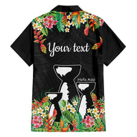 671 Guam Personalised Family Matching Off Shoulder Maxi Dress and Hawaiian Shirt Latte Stone and Tropical Flowers LT9 - Polynesian Pride
