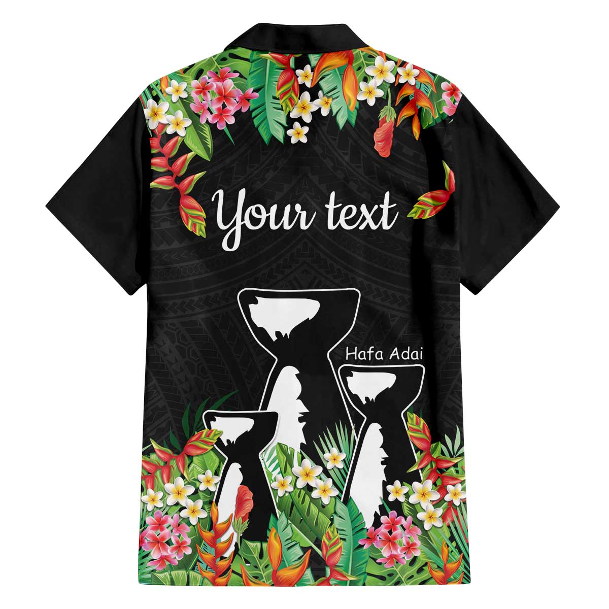 671 Guam Personalised Family Matching Off Shoulder Short Dress and Hawaiian Shirt Latte Stone and Tropical Flowers LT9 - Polynesian Pride