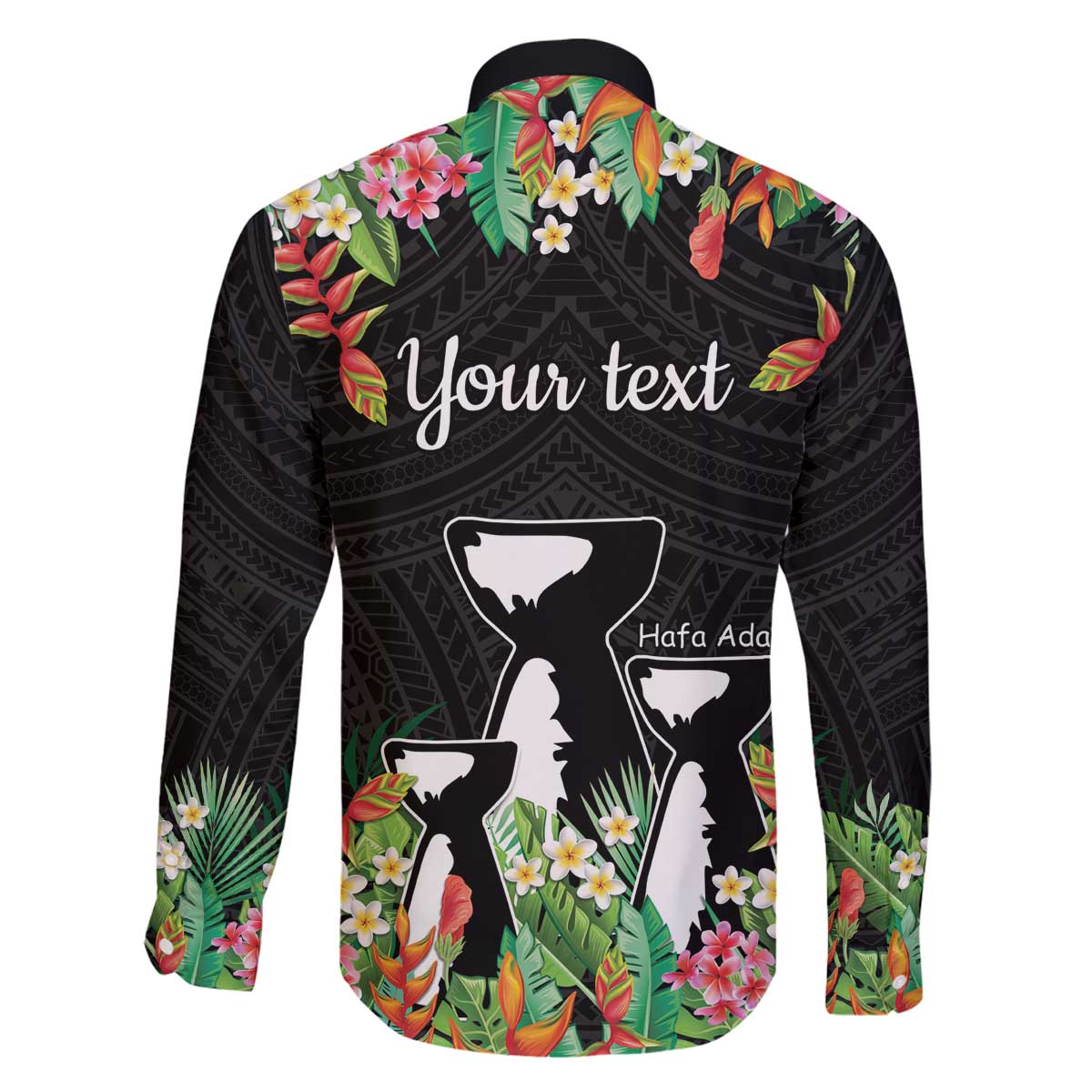 671 Guam Personalised Family Matching Puletasi and Hawaiian Shirt Latte Stone and Tropical Flowers