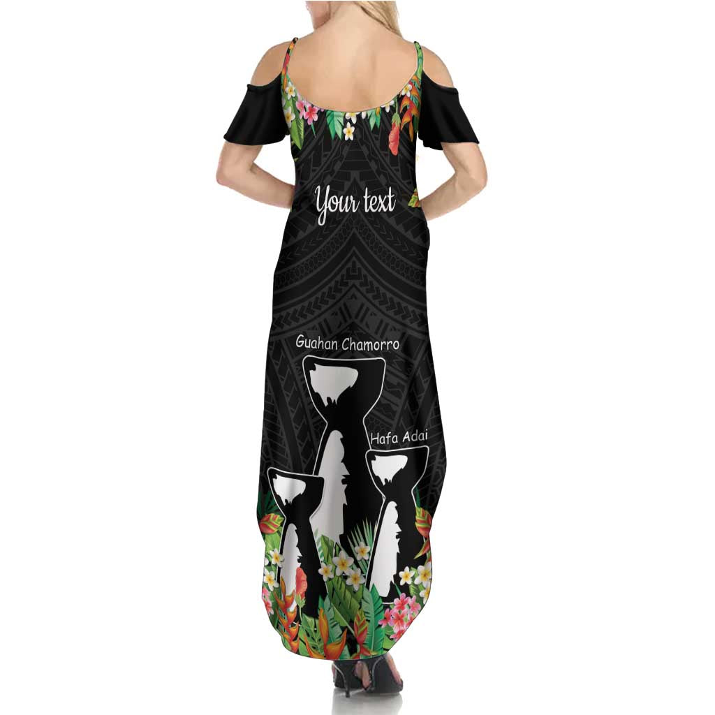 671 Guam Personalised Family Matching Summer Maxi Dress and Hawaiian Shirt Latte Stone and Tropical Flowers