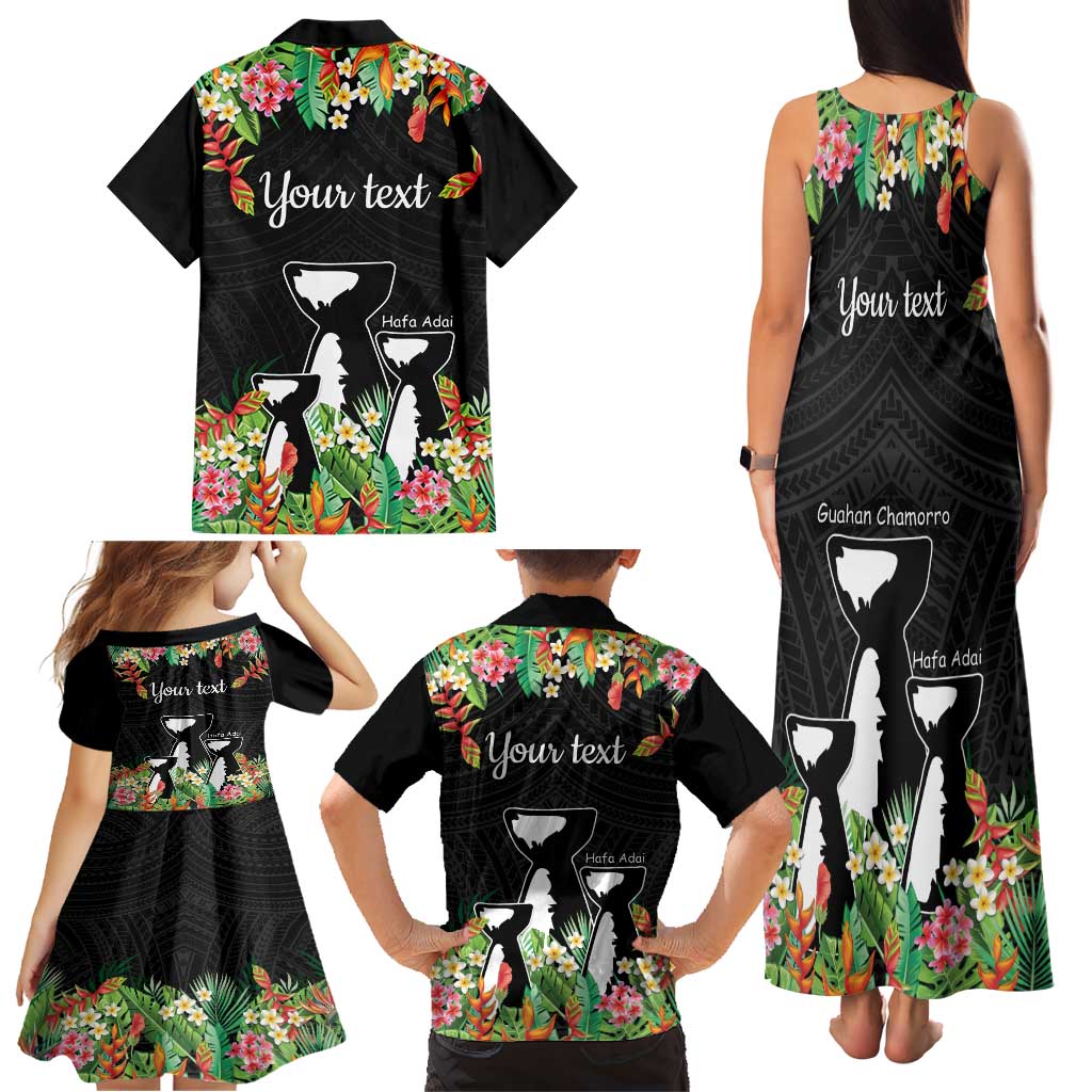 671 Guam Personalised Family Matching Tank Maxi Dress and Hawaiian Shirt Latte Stone and Tropical Flowers LT9 - Polynesian Pride