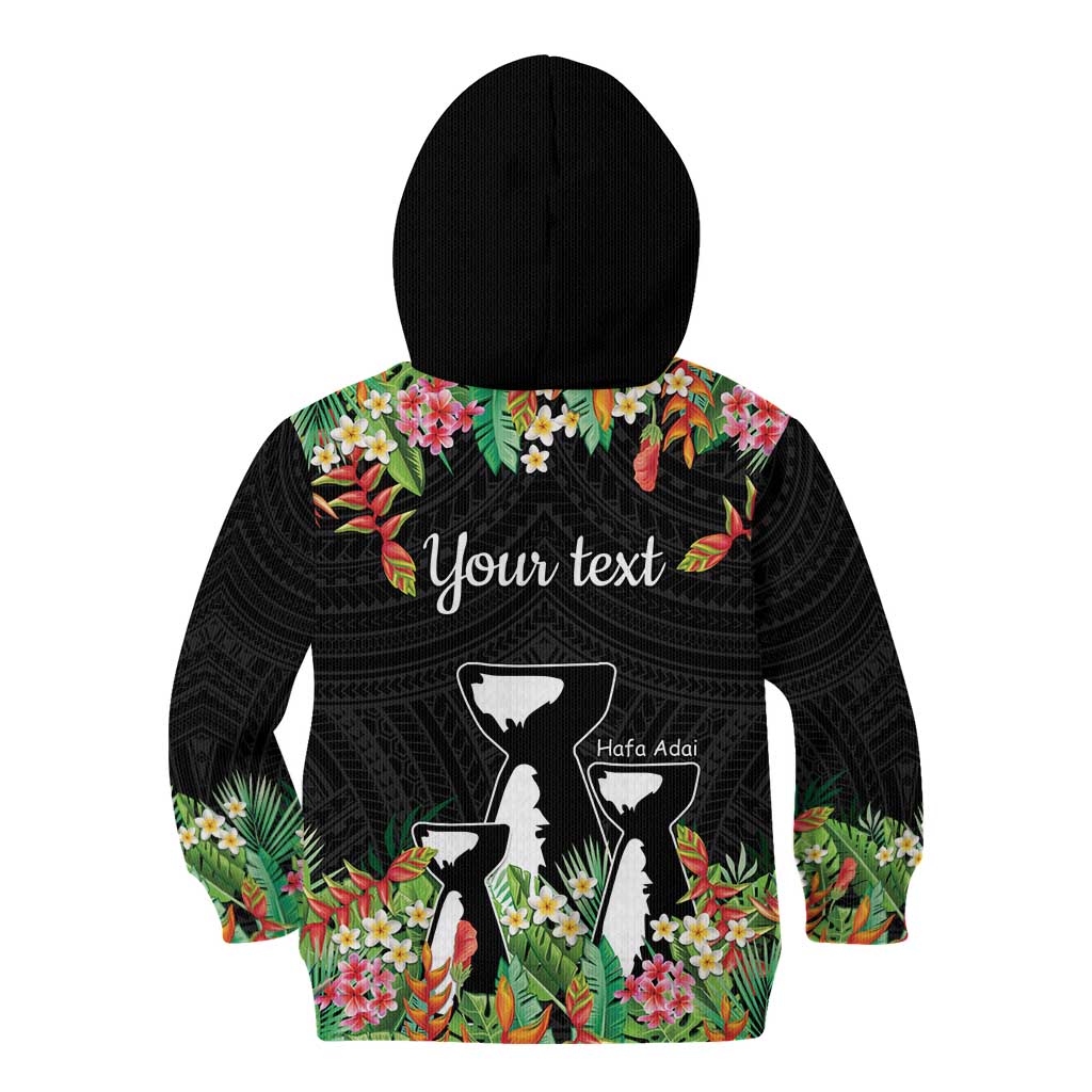 671 Guam Personalised Kid Hoodie Latte Stone and Tropical Flowers