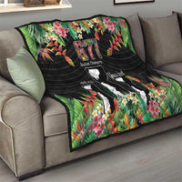 671 Guam Personalised Quilt Latte Stone and Tropical Flowers