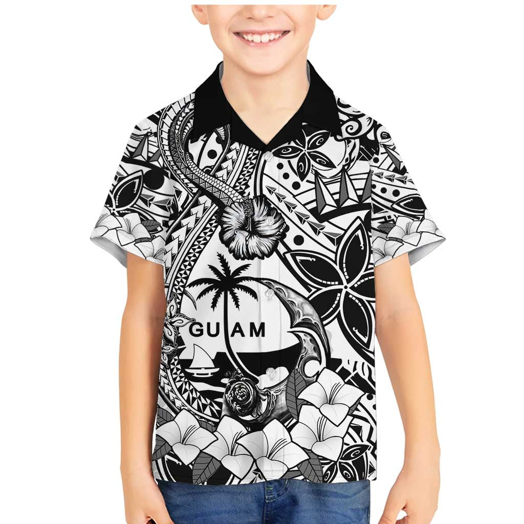 Guam Hafa Adai Guasali Flowers Family Matching Mermaid Dress and Hawaiian Shirt