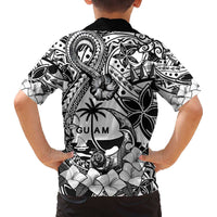 Guam Hafa Adai Guasali Flowers Family Matching Off Shoulder Short Dress and Hawaiian Shirt LT9 - Polynesian Pride