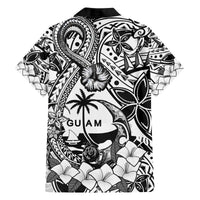Guam Hafa Adai Guasali Flowers Family Matching Off Shoulder Short Dress and Hawaiian Shirt LT9 - Polynesian Pride
