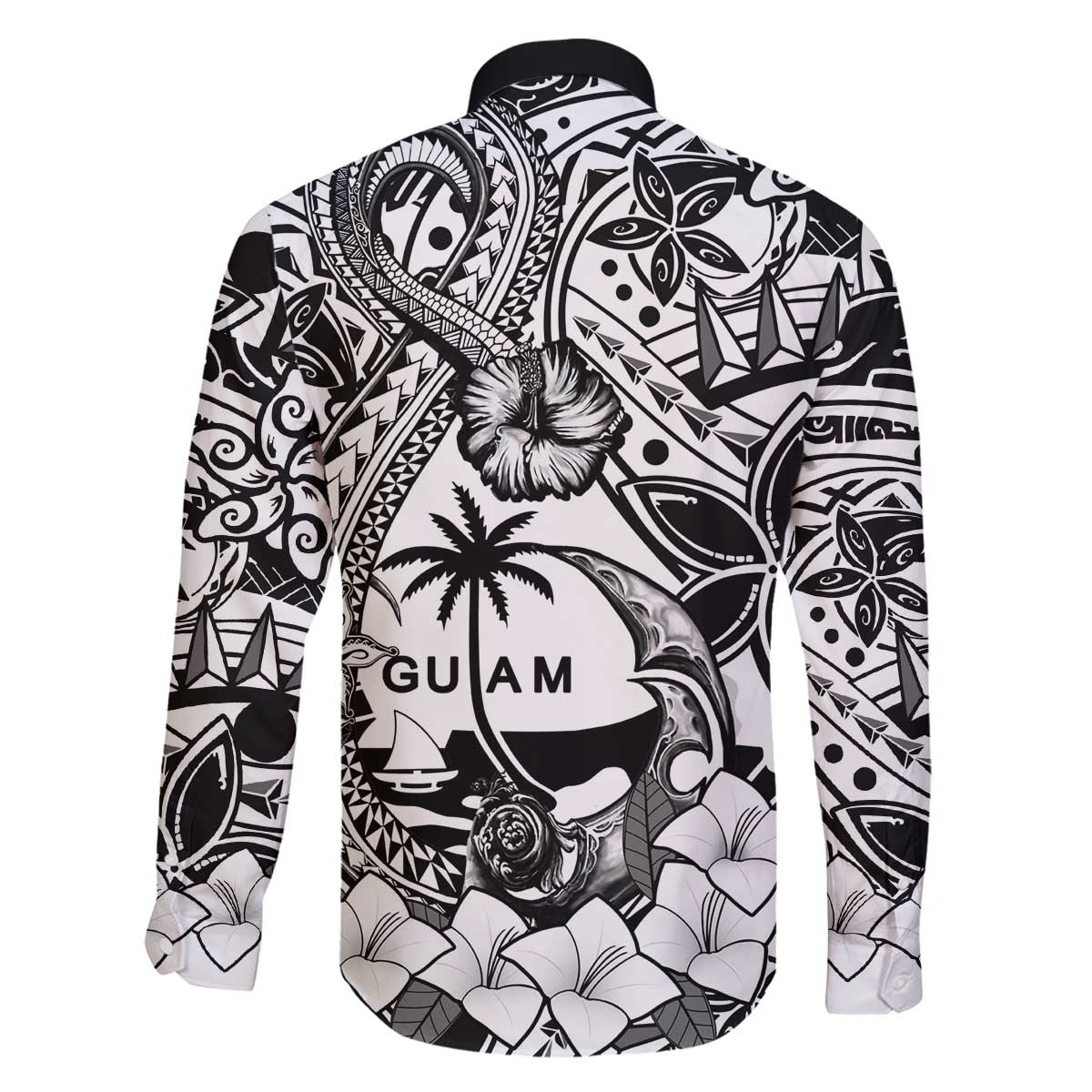 Guam Hafa Adai Guasali Flowers Family Matching Off Shoulder Short Dress and Hawaiian Shirt LT9 - Polynesian Pride