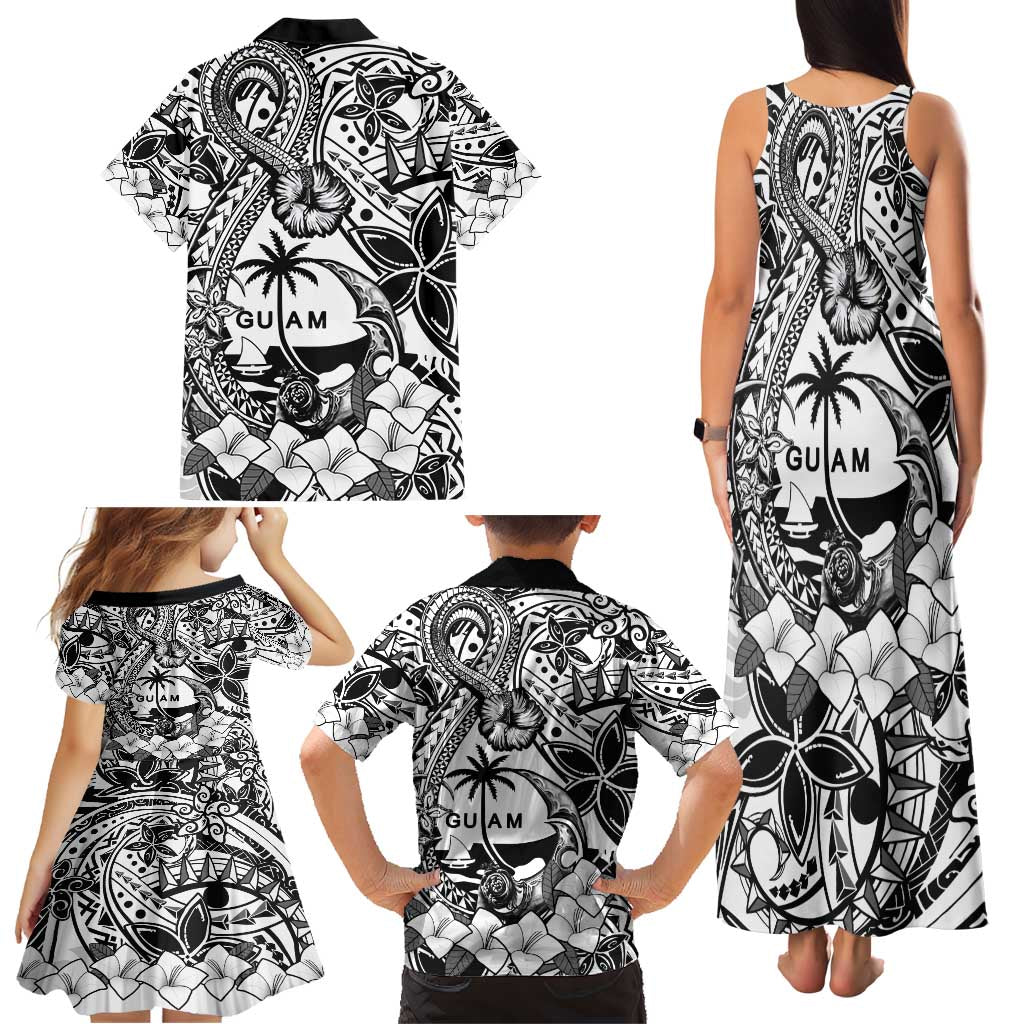 Guam Hafa Adai Guasali Flowers Family Matching Tank Maxi Dress and Hawaiian Shirt LT9 - Polynesian Pride